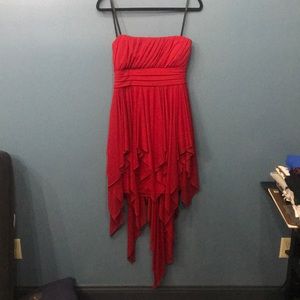 Strapless Red Dress